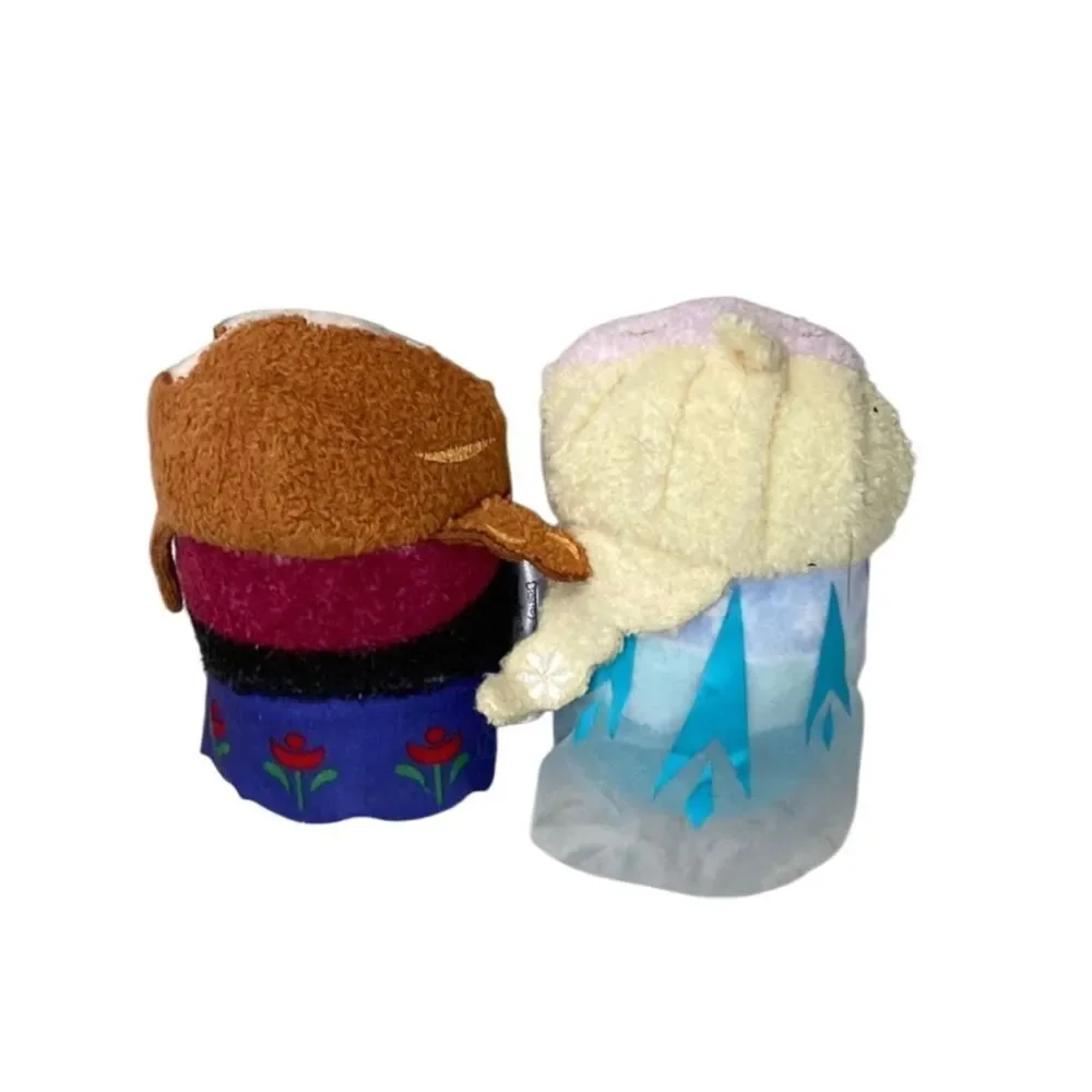 Disney Tsum Tsum Frozen Anna & Elsa Mini Plush Set Disney Store Plush Pair